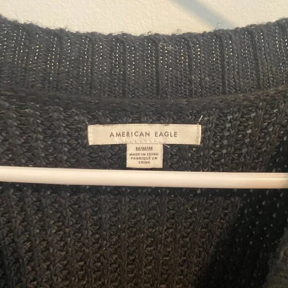 American Eagle Black Knit Sweater - EUC - Picture 3 of 5